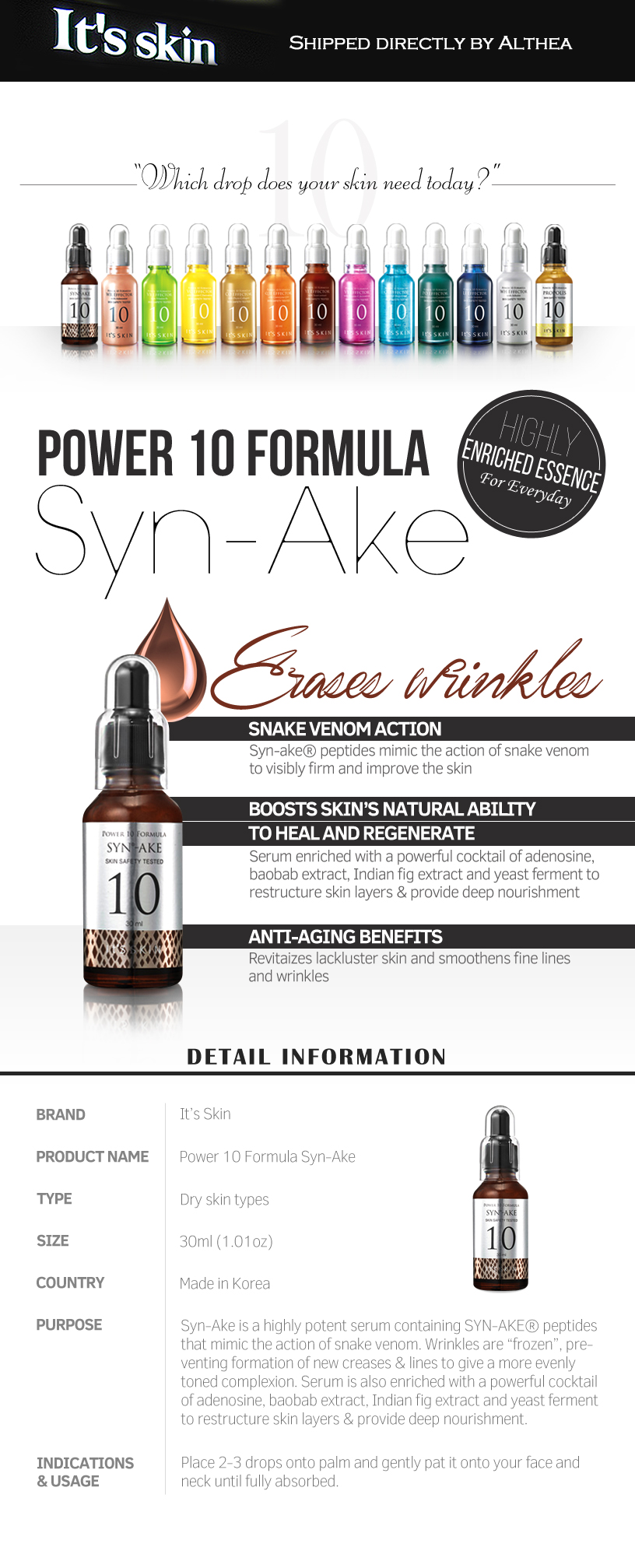 buy it"s skin power 10 formula syn-ake (30ml)  at